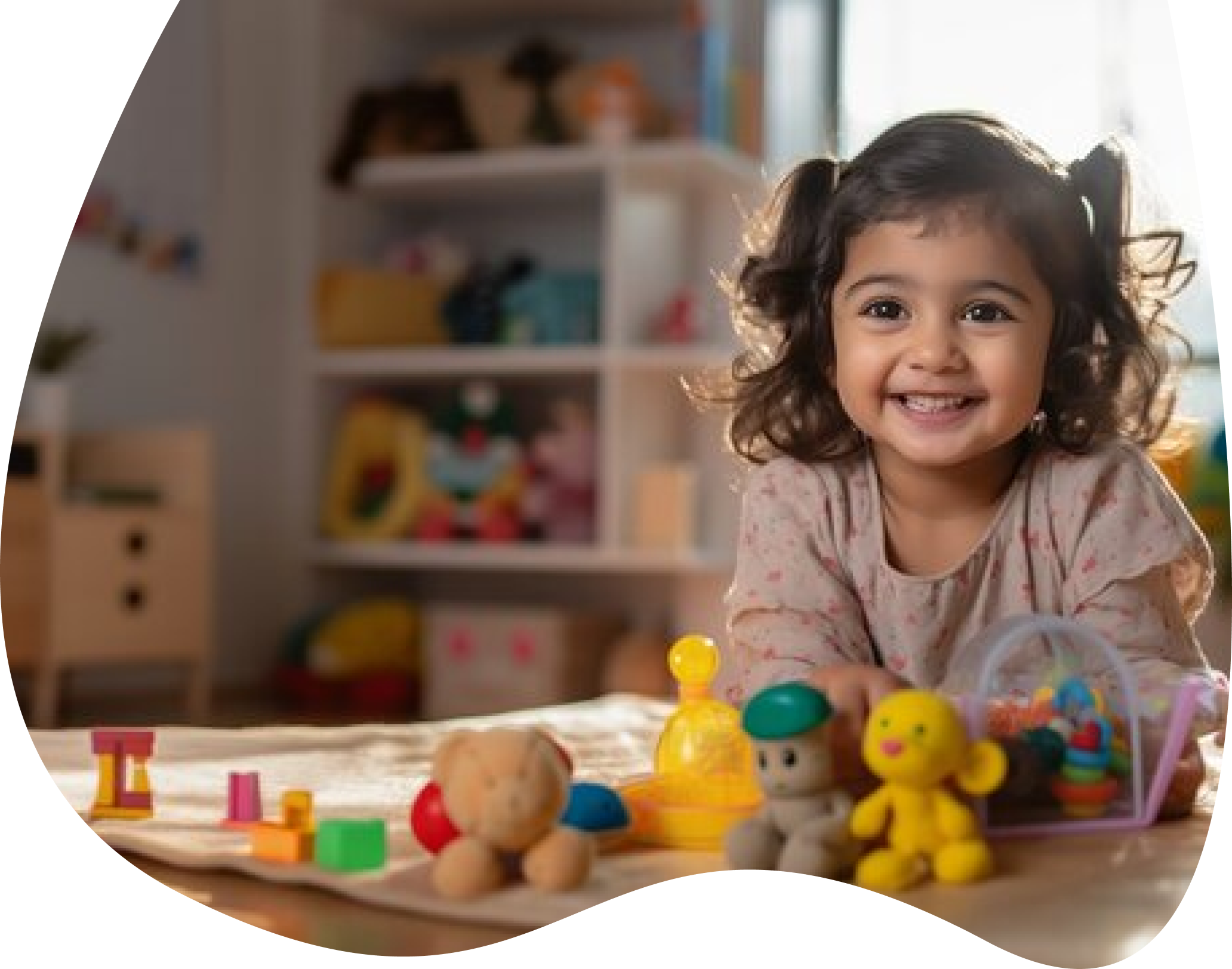 Child playing with toys (small screen)